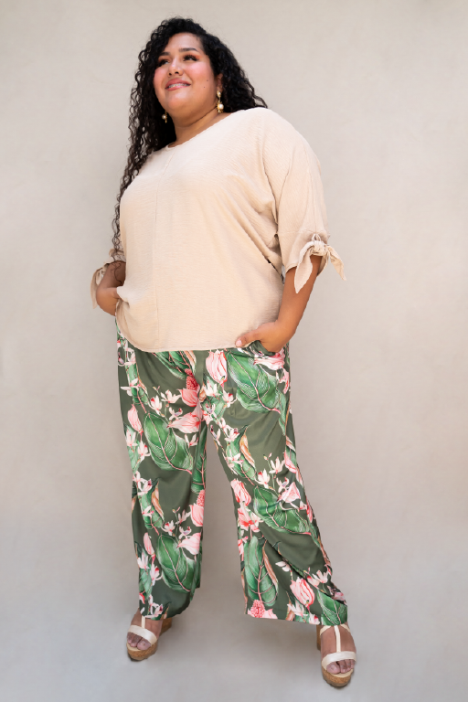 Blusa manga 3/4 con amarres