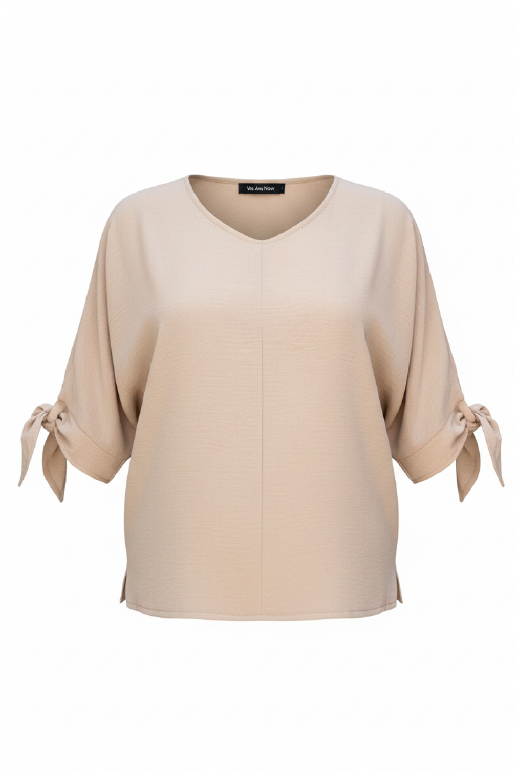 Blusa manga 3/4 con amarres