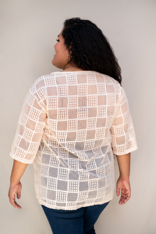 Blusa larga tejido red