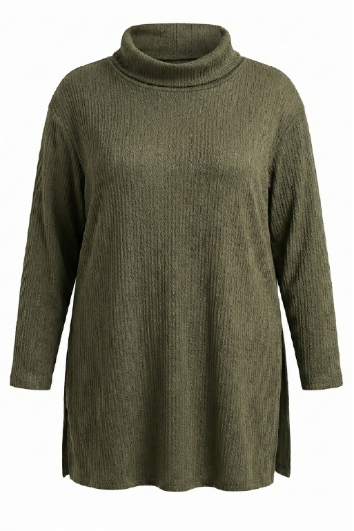 Blusón Apertura Jacquard verde