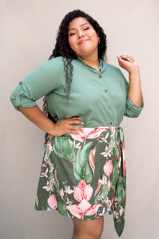 Falda envolvente estampada