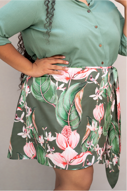 Falda envolvente estampada