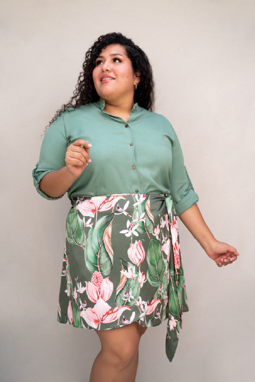 Falda envolvente estampada