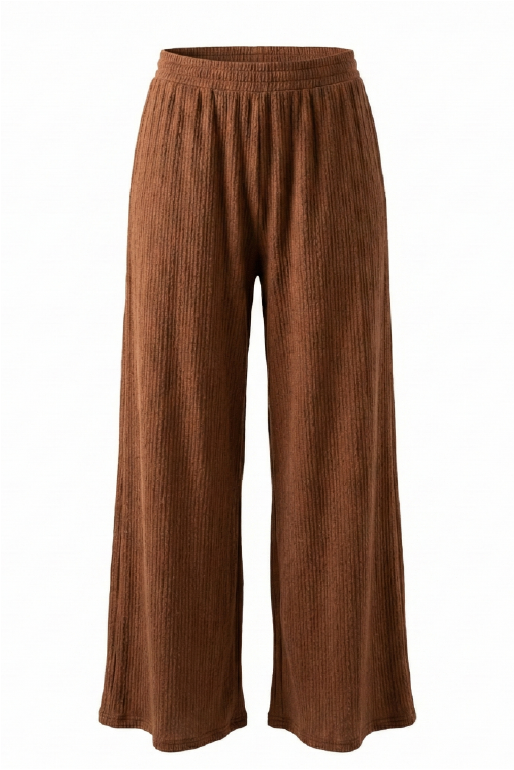 Pantalón Relax Jacquard café