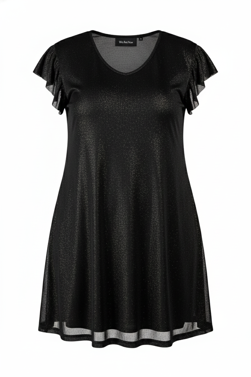 Vestido linea "A" brillos