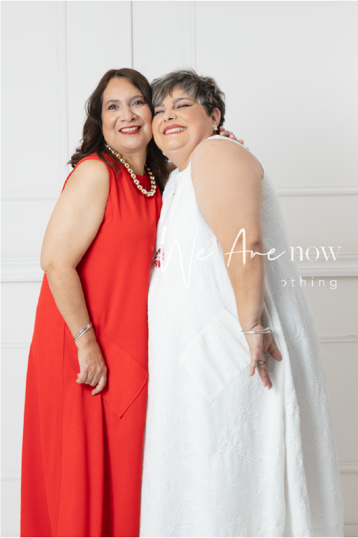 Vestido línea "A" sin mangas Rojo