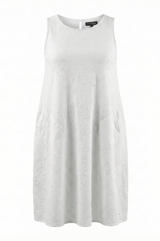 Vestido línea "A" sin mangas